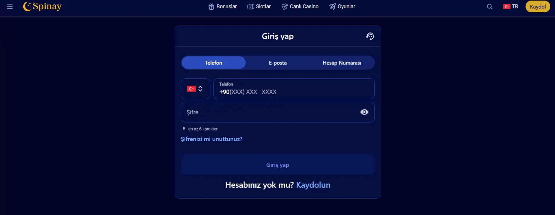 Spinay Casino – Casino Oyunları, Bonuslar ve Mobil Erişim image 2